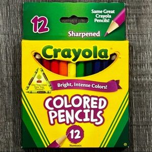 💞 New 12-Pack Crayola Non-Toxic Bright Colored Pencils